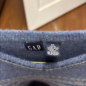 GAP Women’s Wool Crewneck Sweater in Blue & Gray
